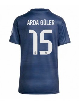 Billige Real Madrid Arda Guler #15 Bortedrakt Dame 2025-26 Kortermet